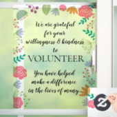 vrijwilligerswerkweek tekenen bedankt raamsticker (Huis)