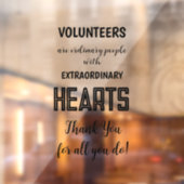 vrijwilligerswerkweek tekenen bedankt raamsticker (Vel 2)