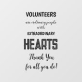 vrijwilligerswerkweek tekenen bedankt raamsticker (Vel)