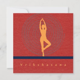 Vrikshasana Art Card Feestdagenkaart