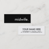 vroedvrouw. mini visitekaartje (Voorkant / Achterkant)