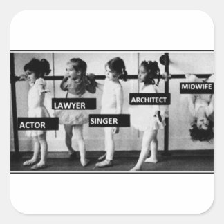 vroedvrouwen zijn verschillend vierkante sticker