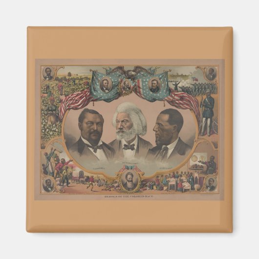 Vroeg-Afro-Amerikaanse helden Magneet (Voorkant)