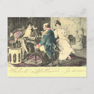 , vroeg Frans briefkaart, Napoleon Chess Briefkaart