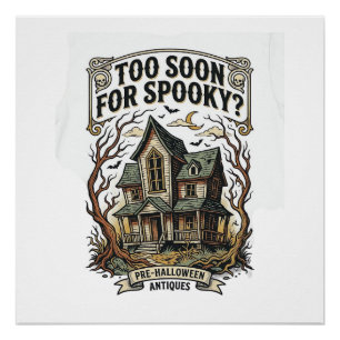 Vroeg Halloween Shirt Oud Huis Ontwerp Perfect Poster