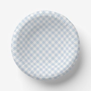 Vroeg Herfst Retro Gingham   Stofblauw Papieren Kommen