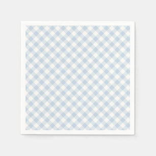 Vroeg Herfst Retro Gingham Stofblauw Servet