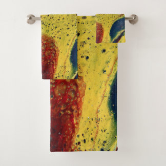 Vroeg in de ochtend 1 Gouden Blauwe Abstracte Hand Bad Handdoek