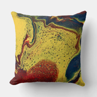 Vroeg in de ochtend 1 Gouden Blauwe Abstracte Kuss Kussen