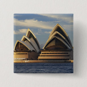 Vroeg licht op Sydney Opera House, Sydney, Nieuw Vierkante Button 5,1 Cm