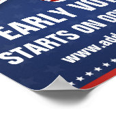 Vroeg Stemmen 2026 Tussenverkiezing Amerikaanse Vl Poster (Hoek)