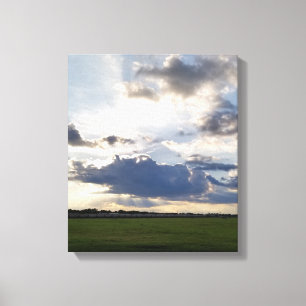 Vroeg zonsondergang canvas afdruk
