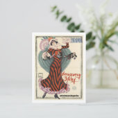 Vroege 20e eeuw Comedy Theater geïnspireerd Briefkaart (Staand voorkant)