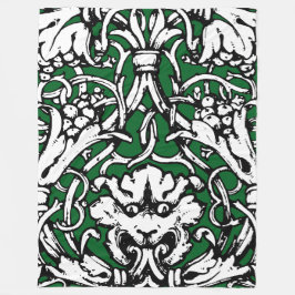 Vroege 20e Eeuwse Knotwerk Leeuw Fleece Deken