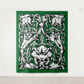 Vroege 20e Eeuwse Knotwerk Leeuw Wandkleed (Voorkant)