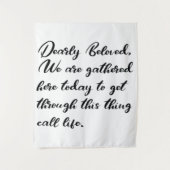 Vroege achtergronden, hier zijn we opgehaald wandkleed (Voorkant)