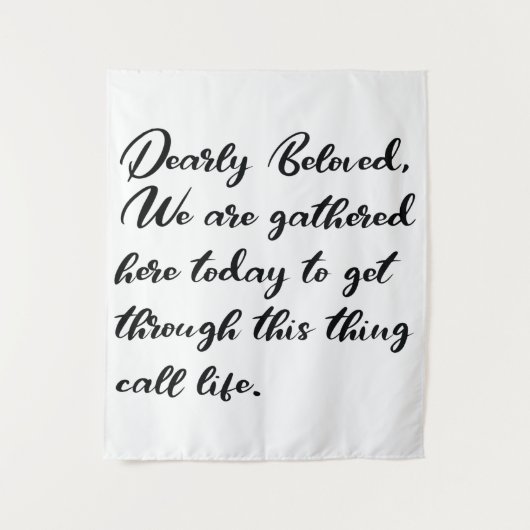 Vroege achtergronden, hier zijn we opgehaald wandkleed (Voorkant)