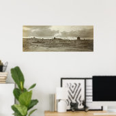 Vroege Afbeelding Jeruzalem uit het zuidoosten Poster (Thuiskantoor)