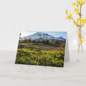 Vroege avond op Mount Rainier Kaart (Gele Bloem)