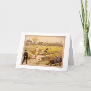 Vroege Baseball Print 1887 Kaart