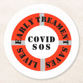 Vroege behandeling bespaart levens ronde kartonnen onderzetter