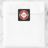 Vroege behandeling bespaart levens vierkante sticker (Tas)