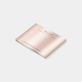 Vroege Blush Naam Web Telefoonnummer Roze Post-it® Notes (Schuin)