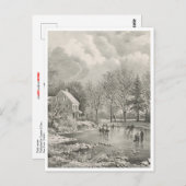 Vroege Boerderij Briefkaart (Voorkant / Achterkant)