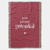 "Vroege, Cadeau, potentiele" geweven bruingeband Deken (Voorkant Verticaal)