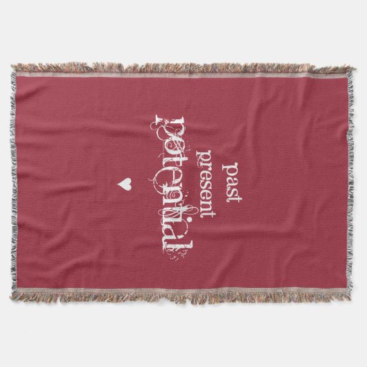 "Vroege, Cadeau, potentiele" geweven bruingeband Deken (Voorkant)
