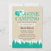 Vroege Camping Trailer Happy Camper Kaart (Voorkant)