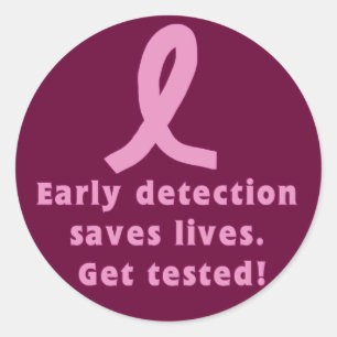 Vroege detectie redt levens getest worden! ronde sticker