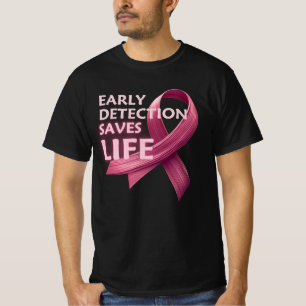 Vroege detectie redt levens - Roze lint T-shirt