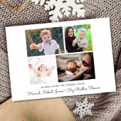 Vroege en heldere 5-fotokerstgeboorte aankondiging