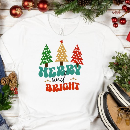 Vroege en heldere Feestdagen kerstbomen T-shirt