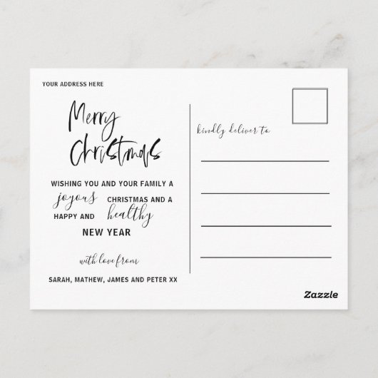 Vroege en heldere gouden ritten voor kerstfoto's briefkaart (Achterkant)