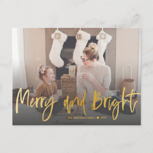 Vroege en heldere gouden ritten voor kerstfoto's briefkaart (Voorkant)