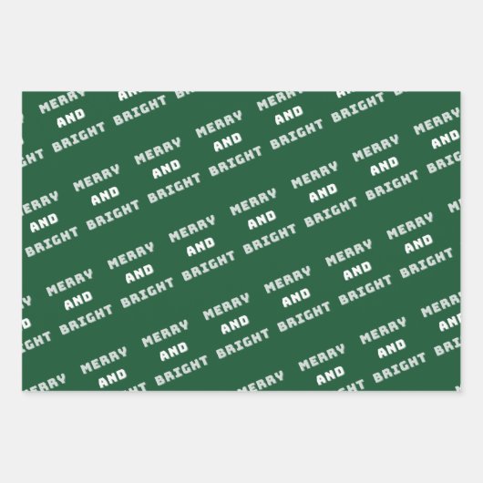 Vroege en heldere, groene kerstkunst, feestdag inpakpapier vel (Voorkant 3)