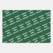 Vroege en heldere, groene kerstkunst, feestdag inpakpapier vel (Voorkant)