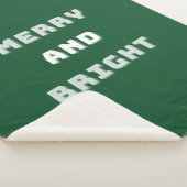 Vroege en heldere, groene kerstkunst, feestdag sherpa deken (3/4)