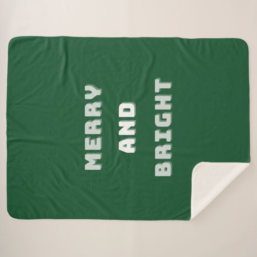 Vroege en heldere, groene kerstkunst, feestdag sherpa deken (Voorkant (horizontaal))