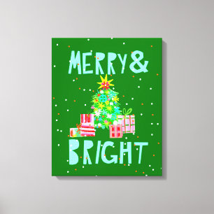 Vroege en heldere kerstboom canvas afdruk