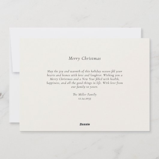 Vroege en heldere kerstboom feestdagenkaart (Achterkant)