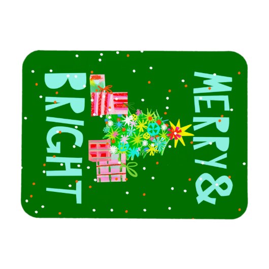 Vroege en heldere kerstboom magneet (Horizontaal)