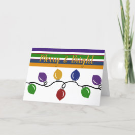 Vroege en heldere kerstlampjes kleurrijke feestdag feestdagen kaart