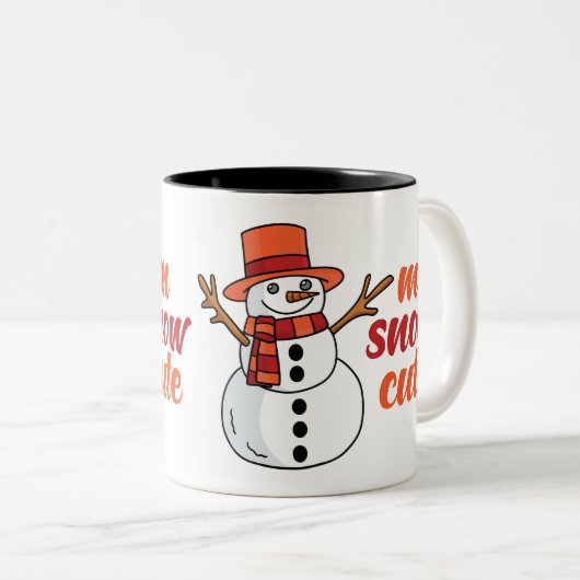 Vroege en heldere kerstMok Tweekleurige Koffiemok (Voorkant rechts)