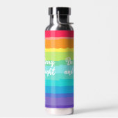 Vroege en heldere regenboog, aangepaste kerst waterfles (Links)