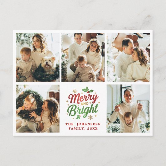 Vroege en heldere serie foto's voor collage kerstm briefkaart (Voorkant)