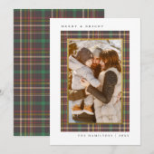 Vroege en lichte kerstfeestjes Foto Feestdagenkaart (Voorkant / Achterkant)