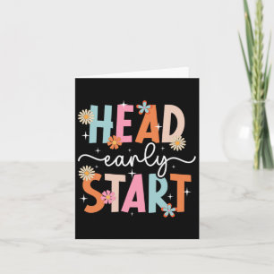 Vroege Head Start Student Eerste dag van Head Star Kaart
